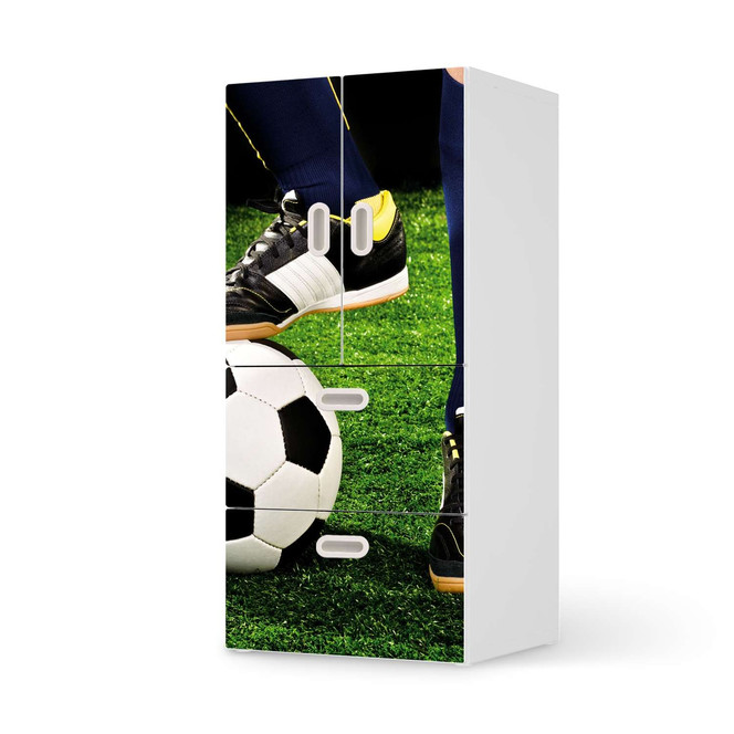 Möbelfolie IKEA Stuva / Fritids - 2 Schubladen und 2 kleine Türen - Fussballstar- Bild 1