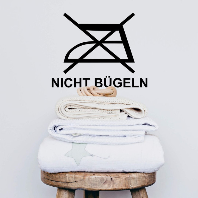Wandtattoo Wäschezeichen Nicht Bügeln