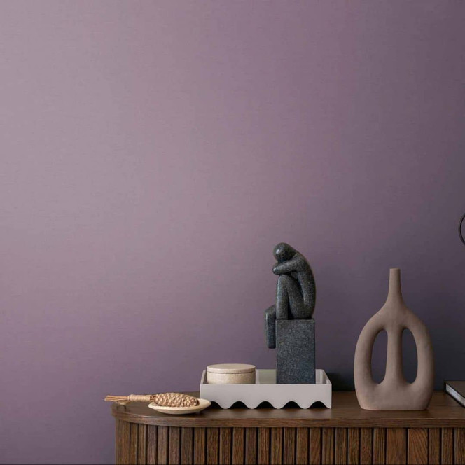 Einfarbige Tapete Lila von A.S. Creation leicht strukturierte Vliestapete Uni Violette 