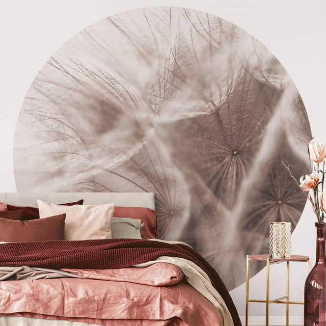 Fototapete Pusteblume Close Up - Rund - Selbstklebend/Vlies