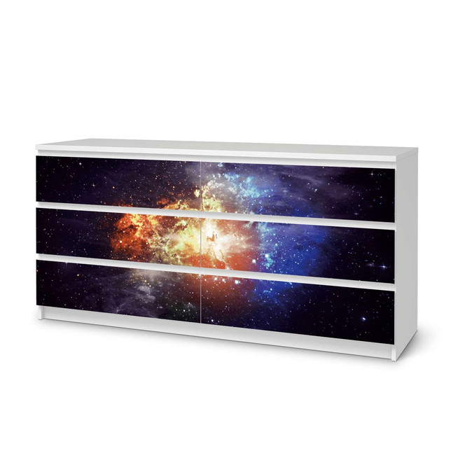 Möbelfolie IKEA Malm Kommode 6 Schubladen (breit) - Nebula- Bild 1