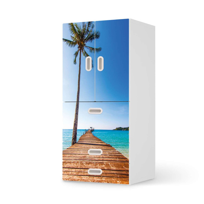 Möbelfolie IKEA Stuva / Fritids - 3 Schubladen und 2 kleinen Türen - Caribbean- Bild 1