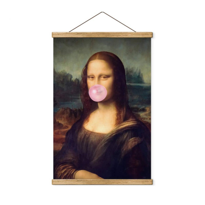 Stoffbild Taudalpoi - Mona Lisa mit Kaugummi