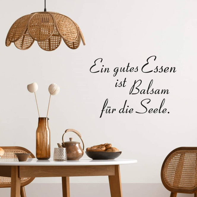 Wandtattoo Ein gutes Essen ist Balsam für die Seele.
