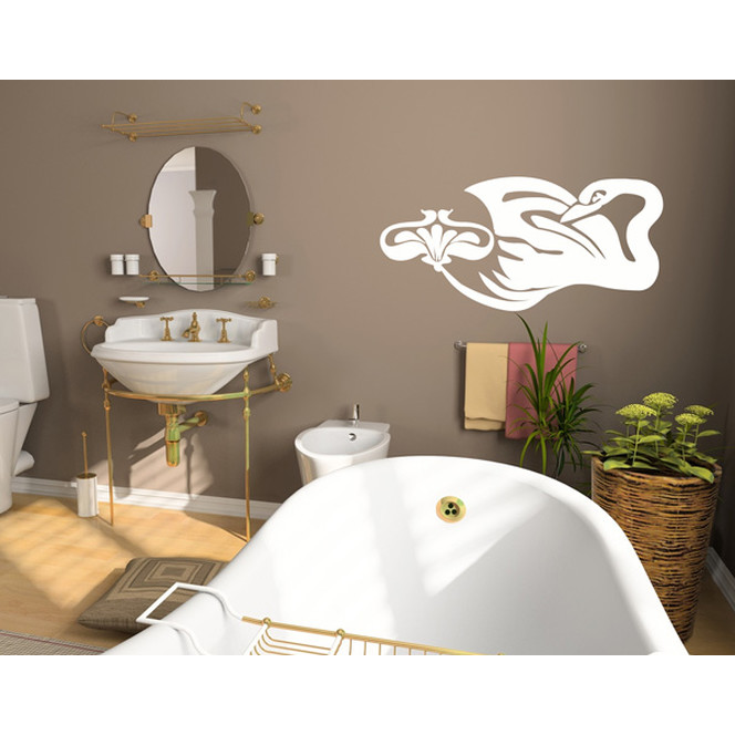 Wandtattoo Jugendstil Schwan
