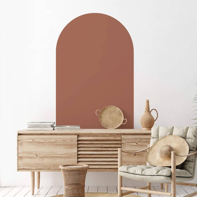 Wandtattoo Rundbogen breit - Rostrot