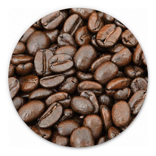 Alu-Dibond Aroma Kaffeebohnen - Rund