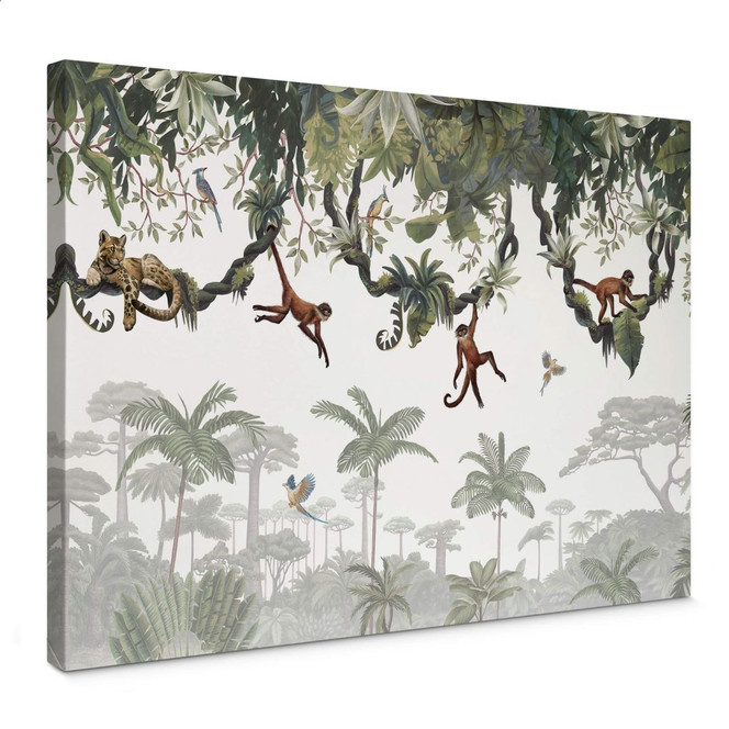 Kinderzimmer Leinwandbild Kikki Belle - Freche Äffchen