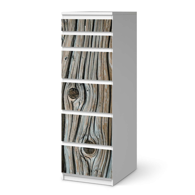Klebefolie IKEA Malm Kommode 6 Schubladen (schmal) - Hochbejahrt- Bild 1