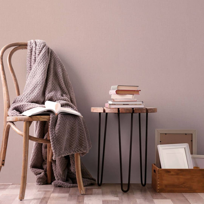 Moderne PVC-freie Uni-Vliestapete in rose