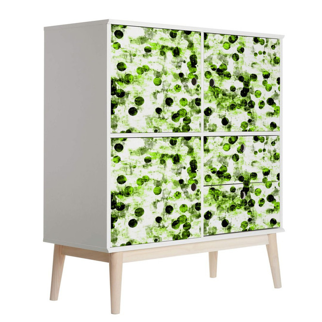 Möbelfolie, Dekofolie - abwischbar - Green Dots