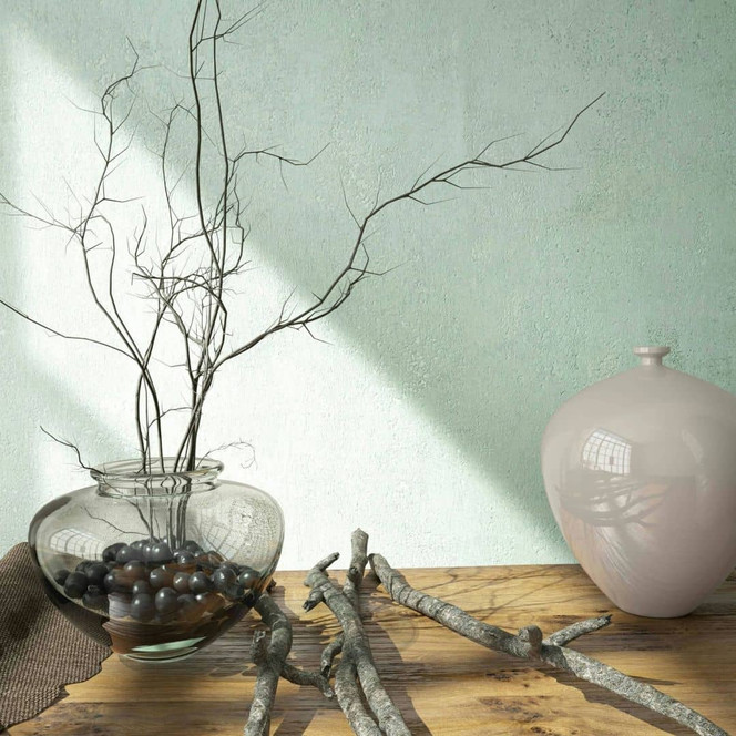 Vliestapete in leicht glänzender Betonoptik grau Uni