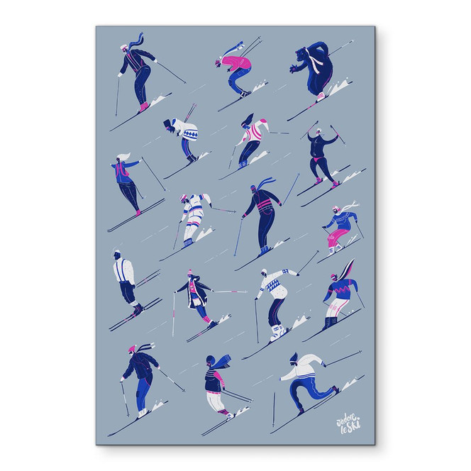 Wandbild Skifahren im Winter - Harrison - Alu-Dibond