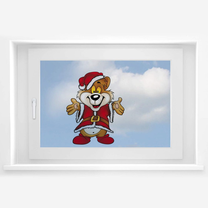 Fensterbild Weihnachtsbär