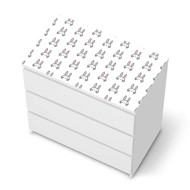 Möbelfolie IKEA Malm Kommode 3 Schubladen oben - Hoppel- Bild 1