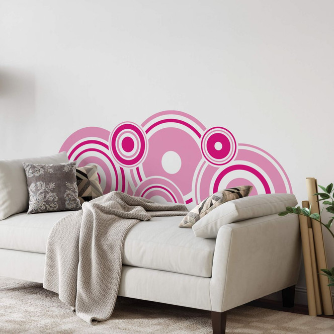 Wandsticker Retro Bogen pink