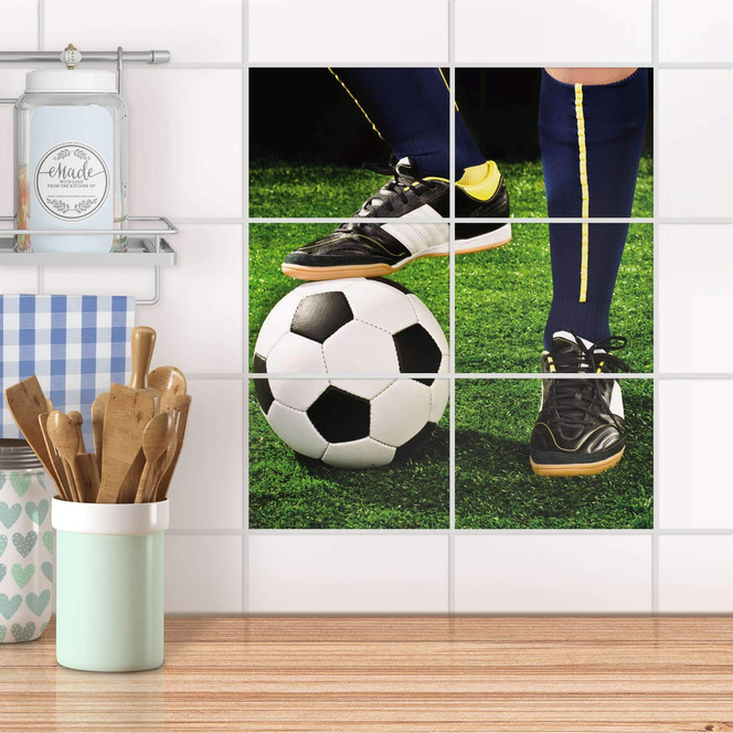 Fliesenfolie quer - Fussballstar