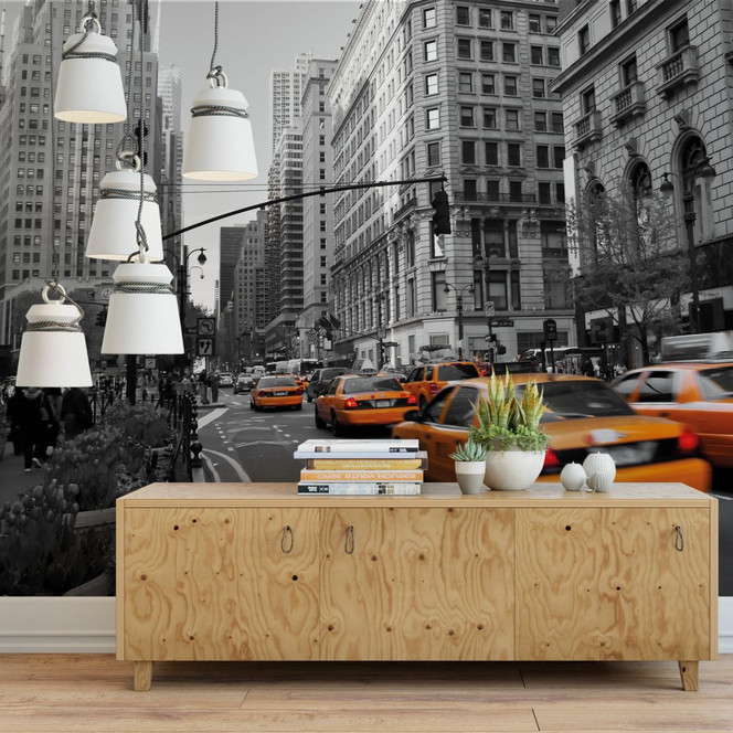 Fototapete - Cabs in Manhattan - 336x260cm - Bild 1