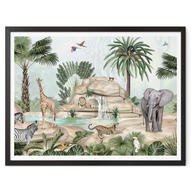 Kinderposter Kikki Belle - Dschungel Paradies