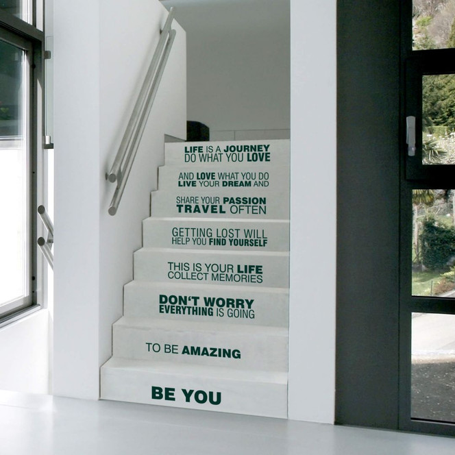Stufen-Wandtattoo Life is a Journey...