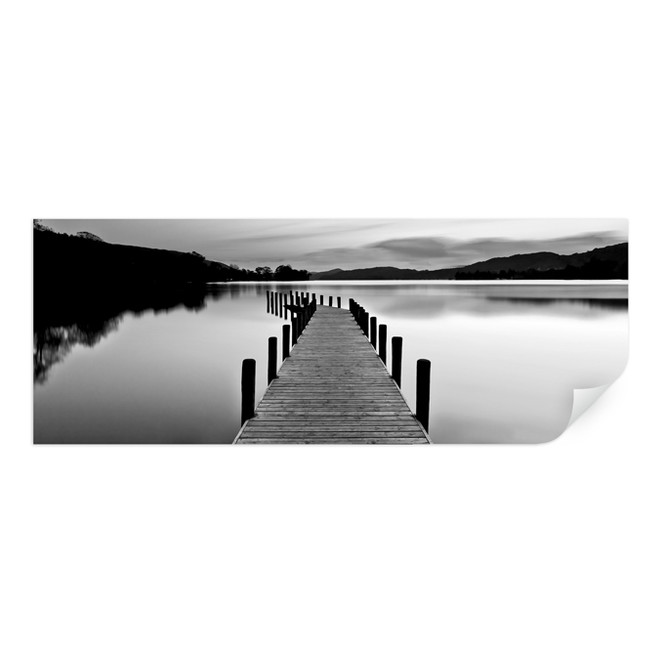 Wallprint Seepanorama - schwarz/weiss