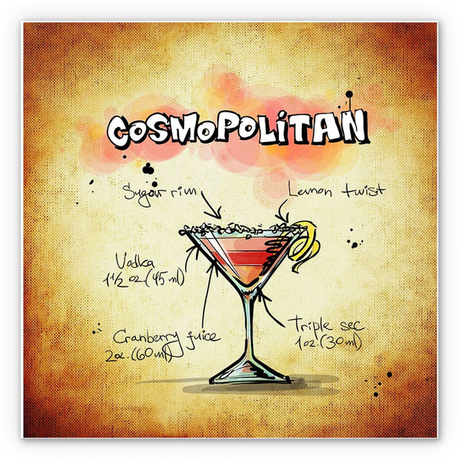 Wandbild Cosmopolitan - Rezept