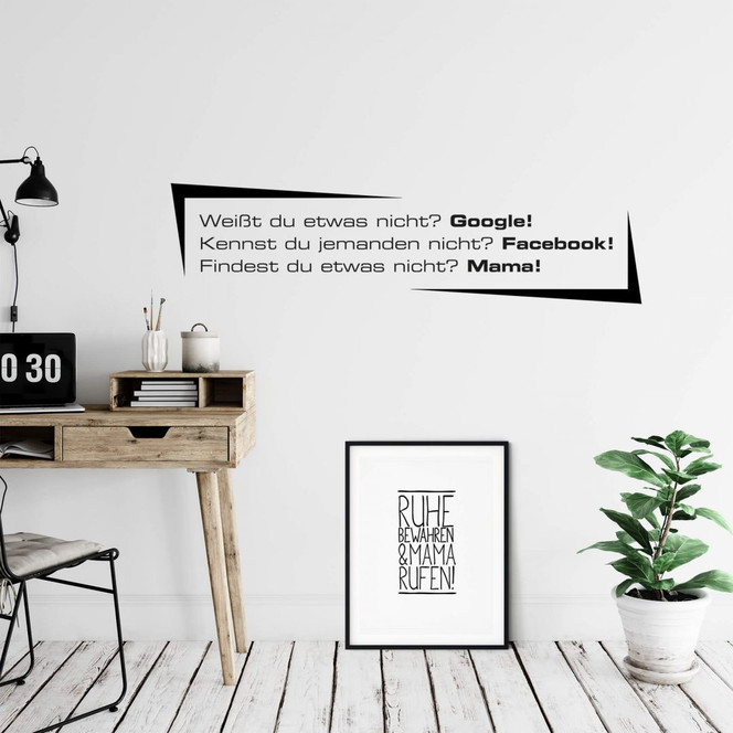 Wandtattoo Google Facebook Mama