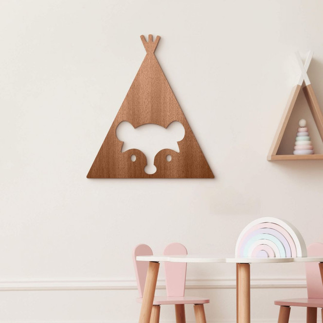 Holzdeko Mahagoni - Tipi - Bär