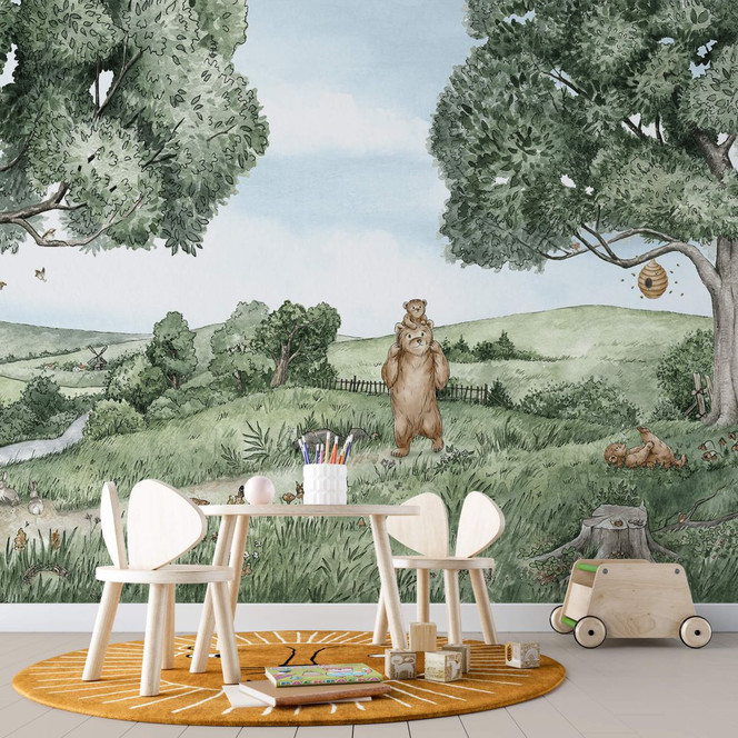 Kinderzimmer Fototapete Kikki Belle - Bären und Bienen