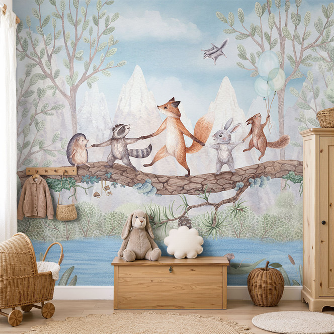 Kinderzimmer Fototapete Tierischer Ausflug in der Natur - Oliver Robins