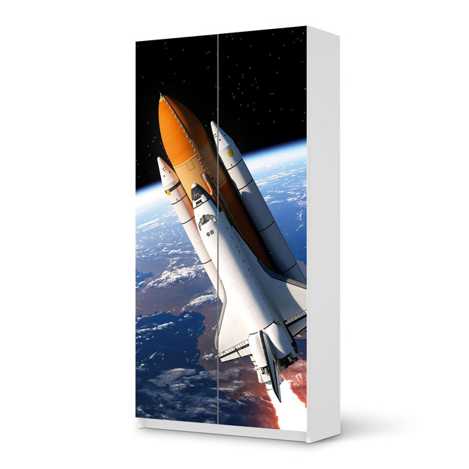 Klebefolie IKEA Pax Schrank 201cm Höhe - 2 Türen - Space Traveller- Bild 1