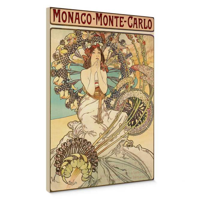 Leinwandbild Mucha - Plakat für die Eisenbahngesellschaft