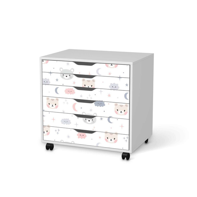 Möbelfolie IKEA Alex Rollcontainer 6 Schubladen - Sweet Dreams- Bild 1