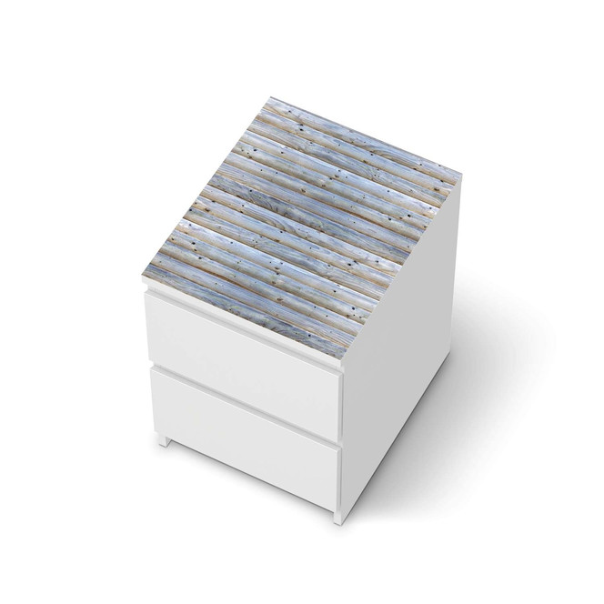 Möbelfolie IKEA Malm Kommode 2 Schubladen oben - Greyhound- Bild 1