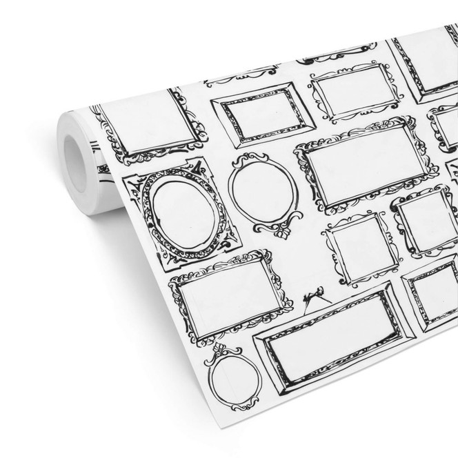 Mustertapete - Frame Your Life - schwarz-weiss