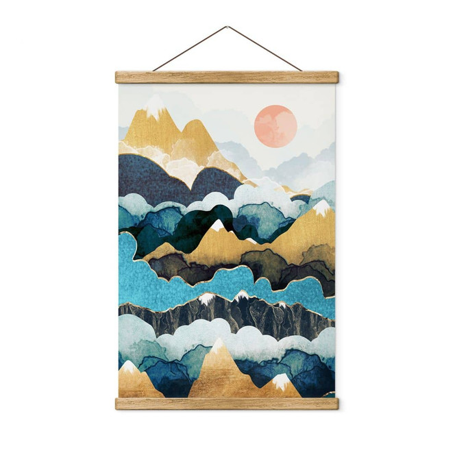 Stoffbild Berggipfel über den Wolken - SpaceFrog Designs