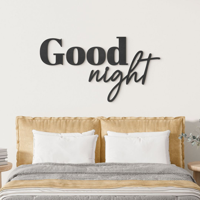 3D Schriftzug Good Night - MDF Deko