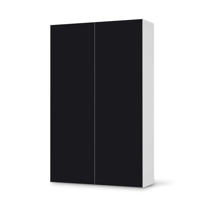Klebefolie IKEA Besta Schrank 2 Türen (hoch) - Schwarz- Bild 1
