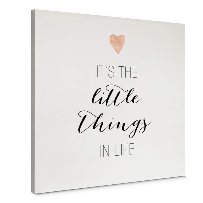 Leinwandbild Confetti & Cream - It's the little things in life - Quadratisch