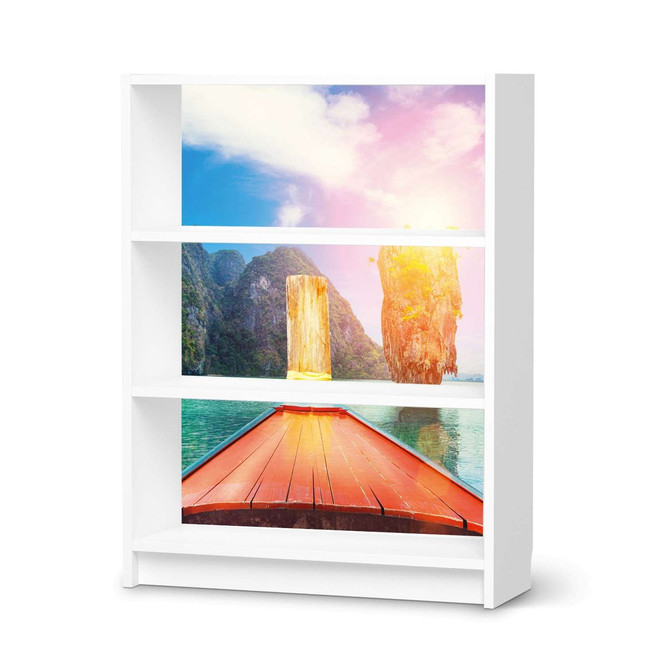 Möbelfolie IKEA Billy Regal 3 Fächer - Blue Water Lagoon- Bild 1