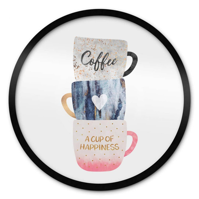 Poster Fredriksson - A Cup of Happiness - Rund