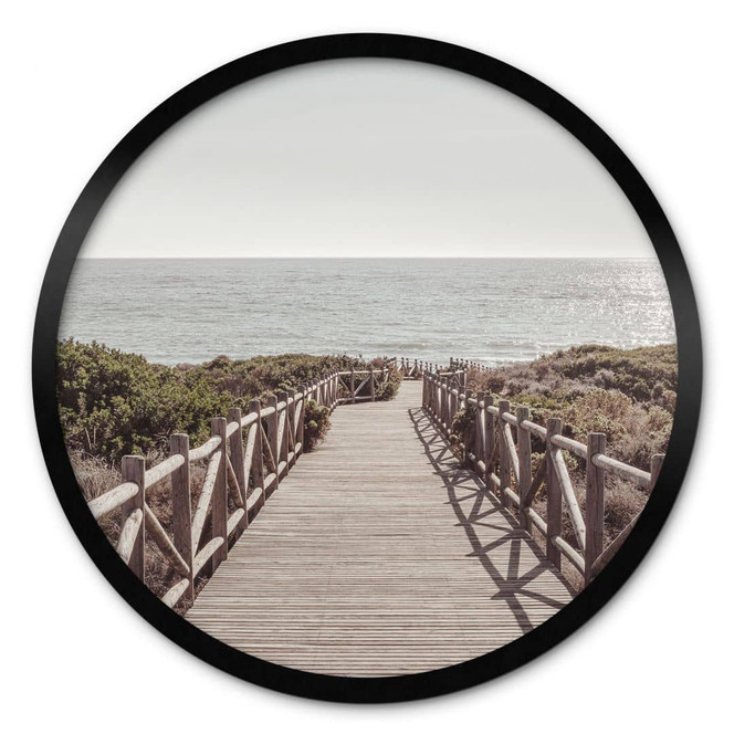 Poster Steg zum Strand - 1X Studio - Rund