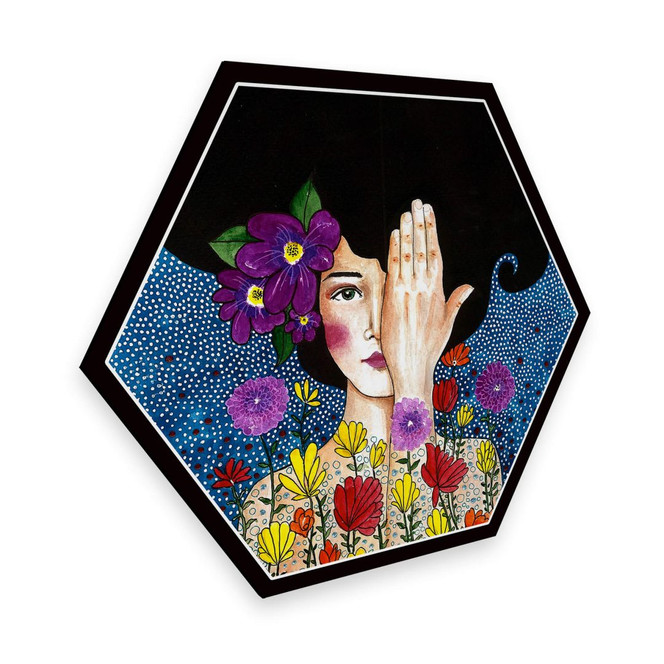 Hexagon - Alu-Dibond - Hülya - Erinnerungen verlieren