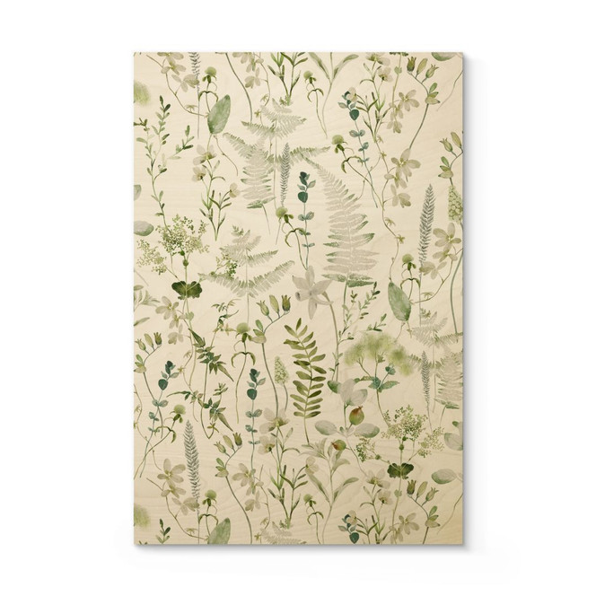 Holzbild Kräuter und Wildblumen - UN Designs