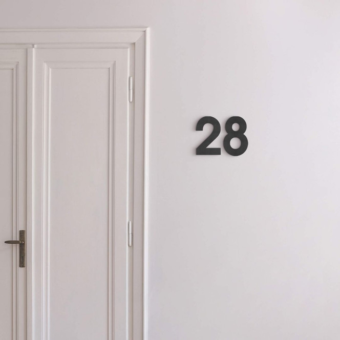 MDF - Holz-Zahlen - Hausnummer modern