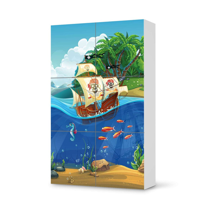 Möbel Klebefolie IKEA Besta Schrank 6 Türen (hoch) - Pirates- Bild 1