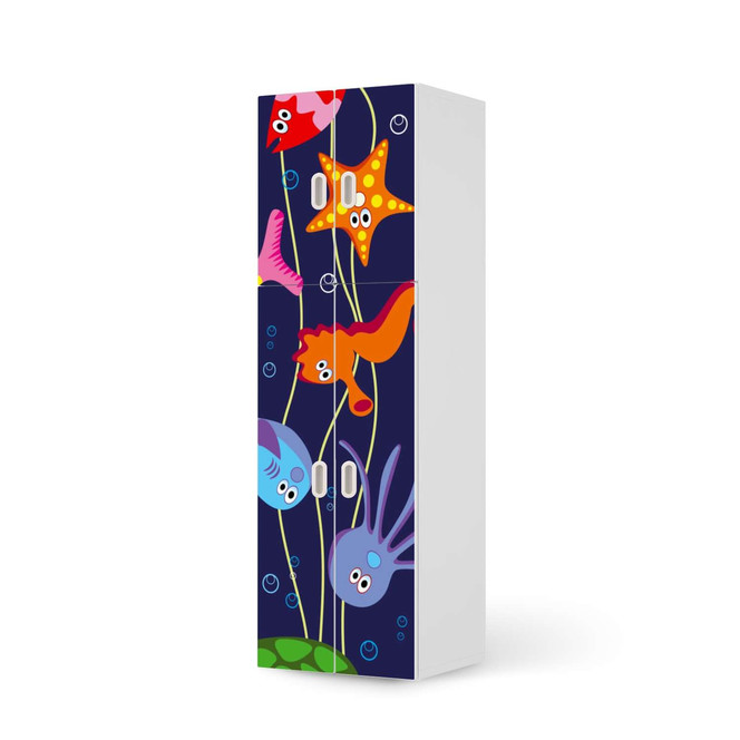 Möbelfolie IKEA Stuva / Fritids - 2 grosse und 2 kleine Türen - Underwater Life- Bild 1
