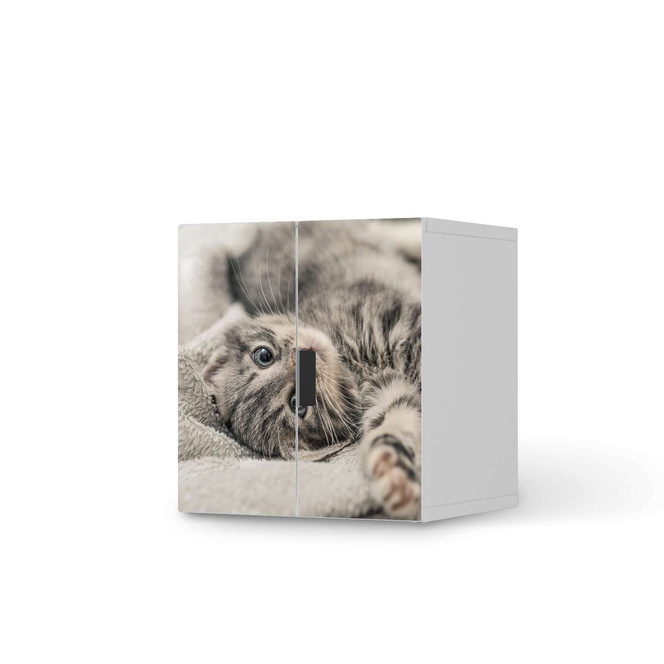 Möbelfolie IKEA Stuva / Malad Schrank - 2 kleine Türen - Kitty the Cat- Bild 1