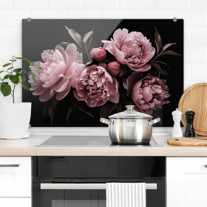 Spritzschutz Pfingstrose rosé - Haase