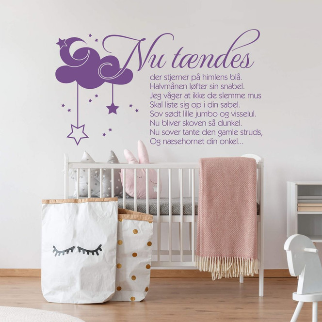 Wandtattoo Nu tændes der stjerner...